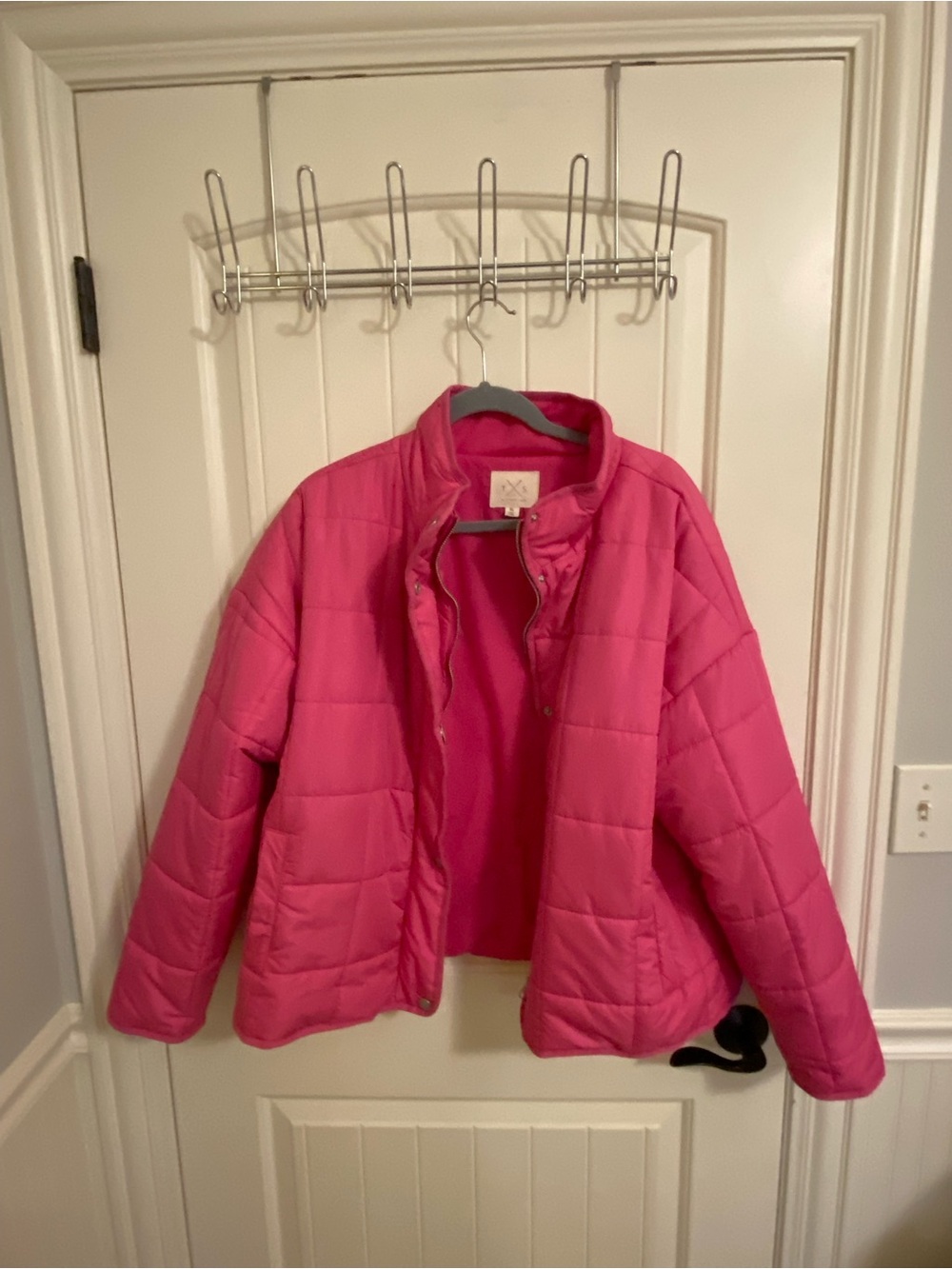 Quilted hot pink jacket